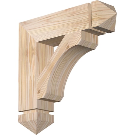 Ekena Millwork Legacy Arts & Crafts Smooth Bracket, Douglas Fir, 3 1/2"W x 16"D x 16"H BKT04X16X16LEC03SDF